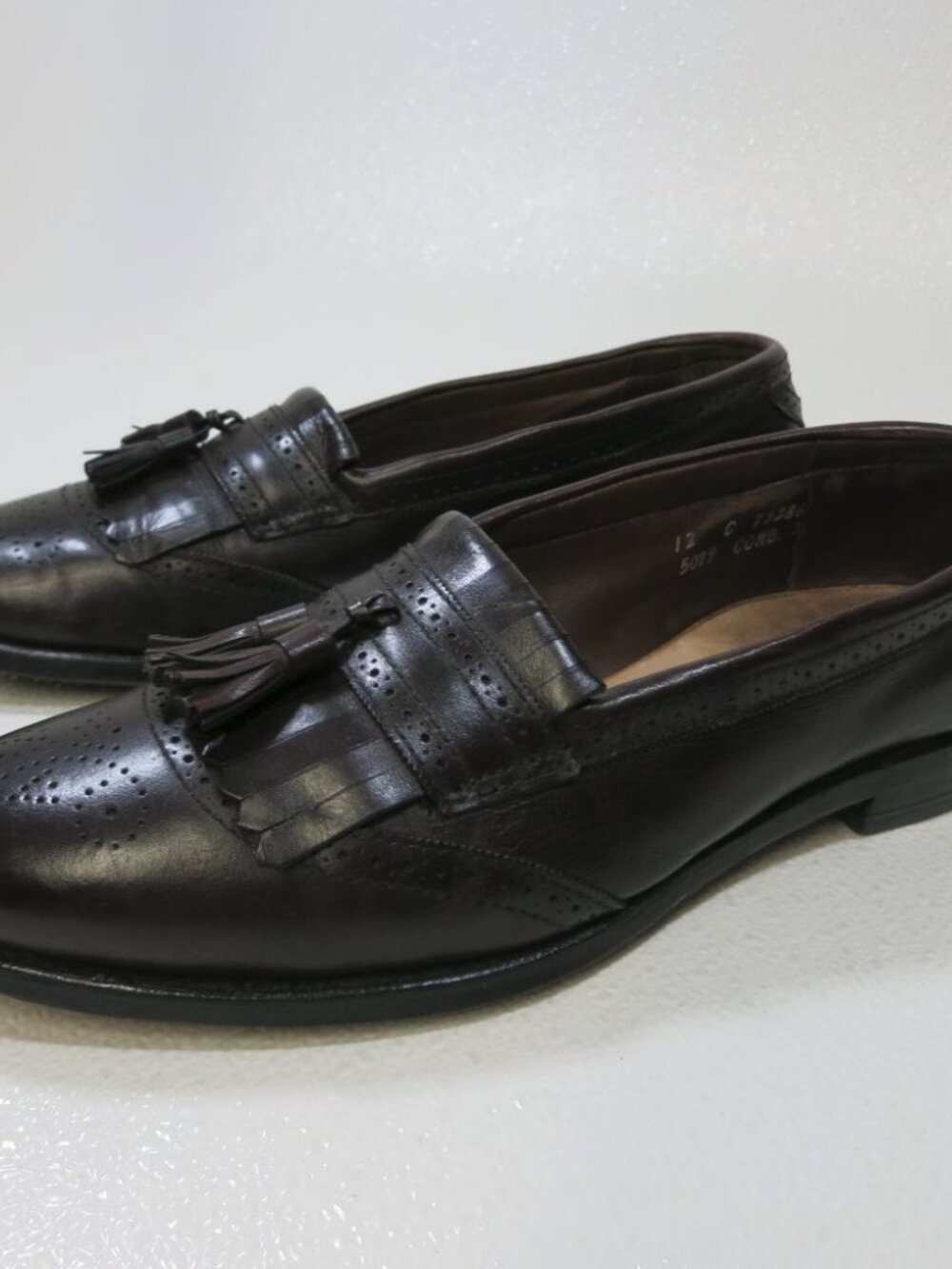 Allen Edmonds Bridgeton Leather Dress Kiltie Tassel Dress Loafers Men's Sz 12 C